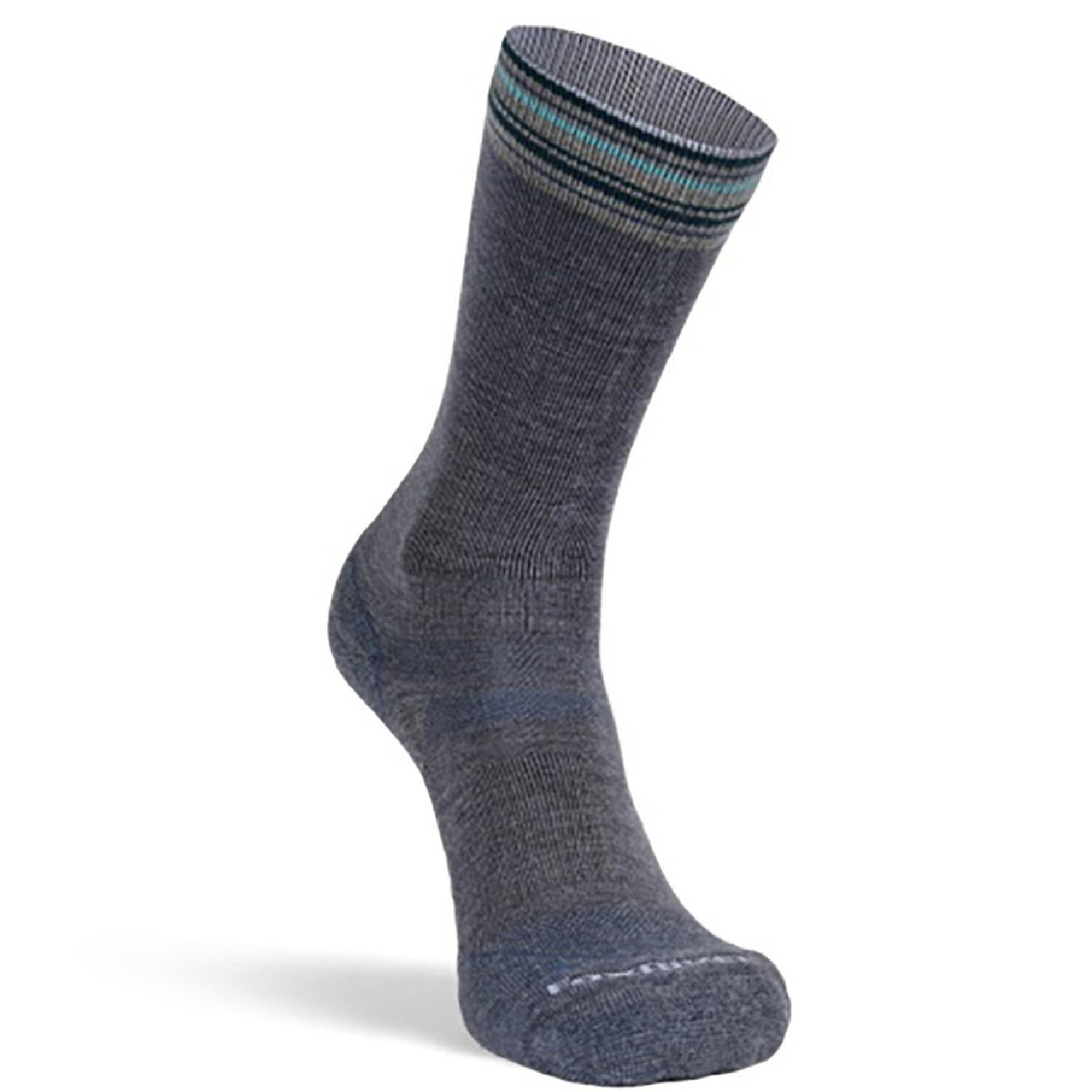 Stripe Hiker Med. Wt Crew Wmn Grey