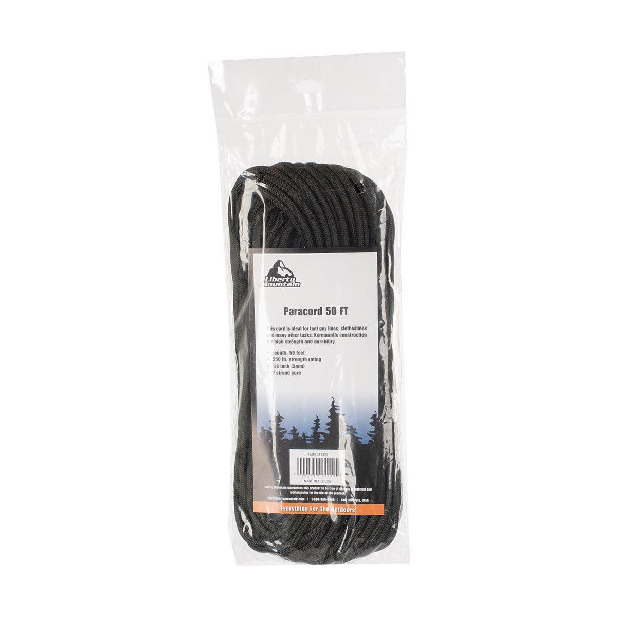 Paracord 50 Ft Black