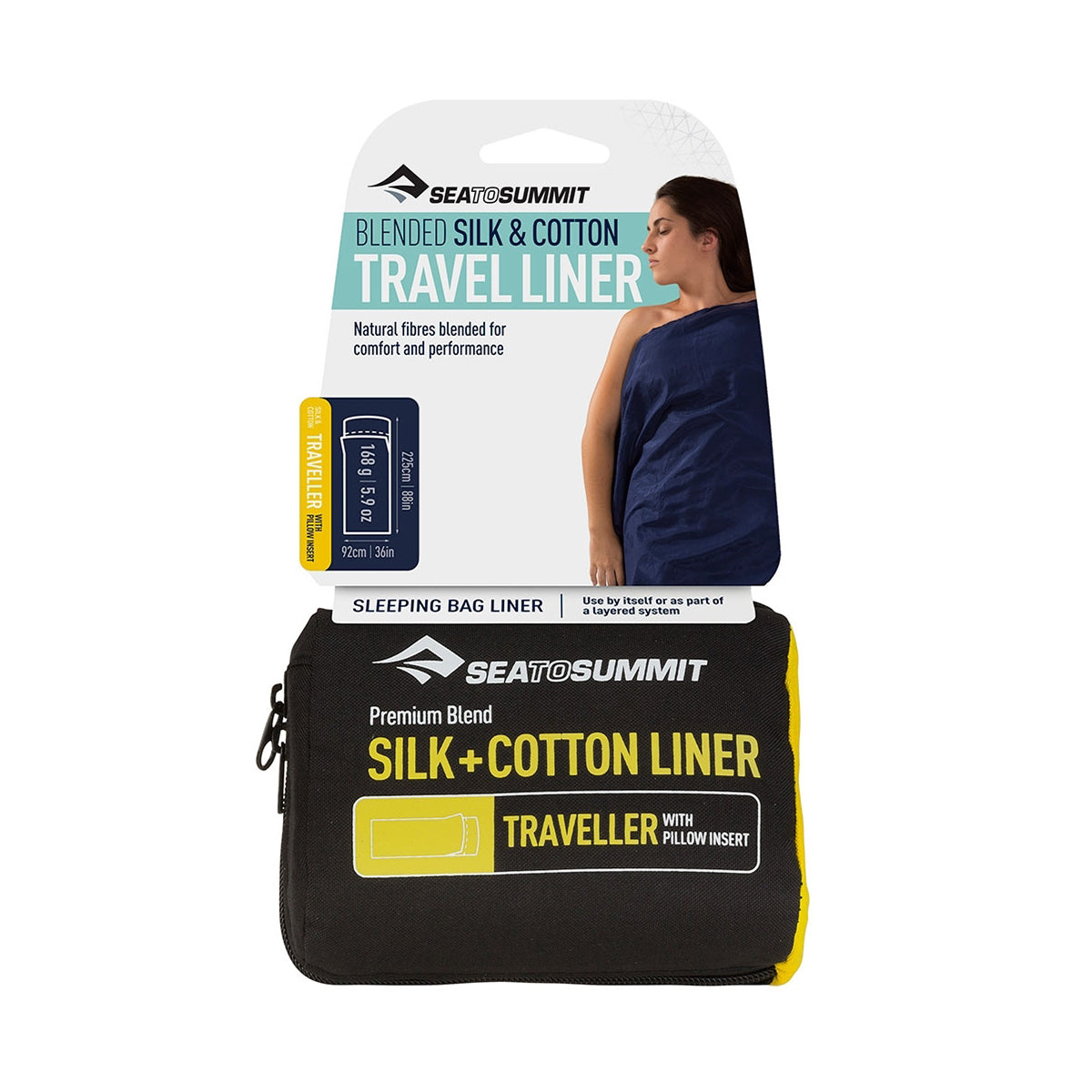 Silk+Cotton Travel Liner Navy Blue D15 SEA TO SUMMIT Traveller Navy Blue 