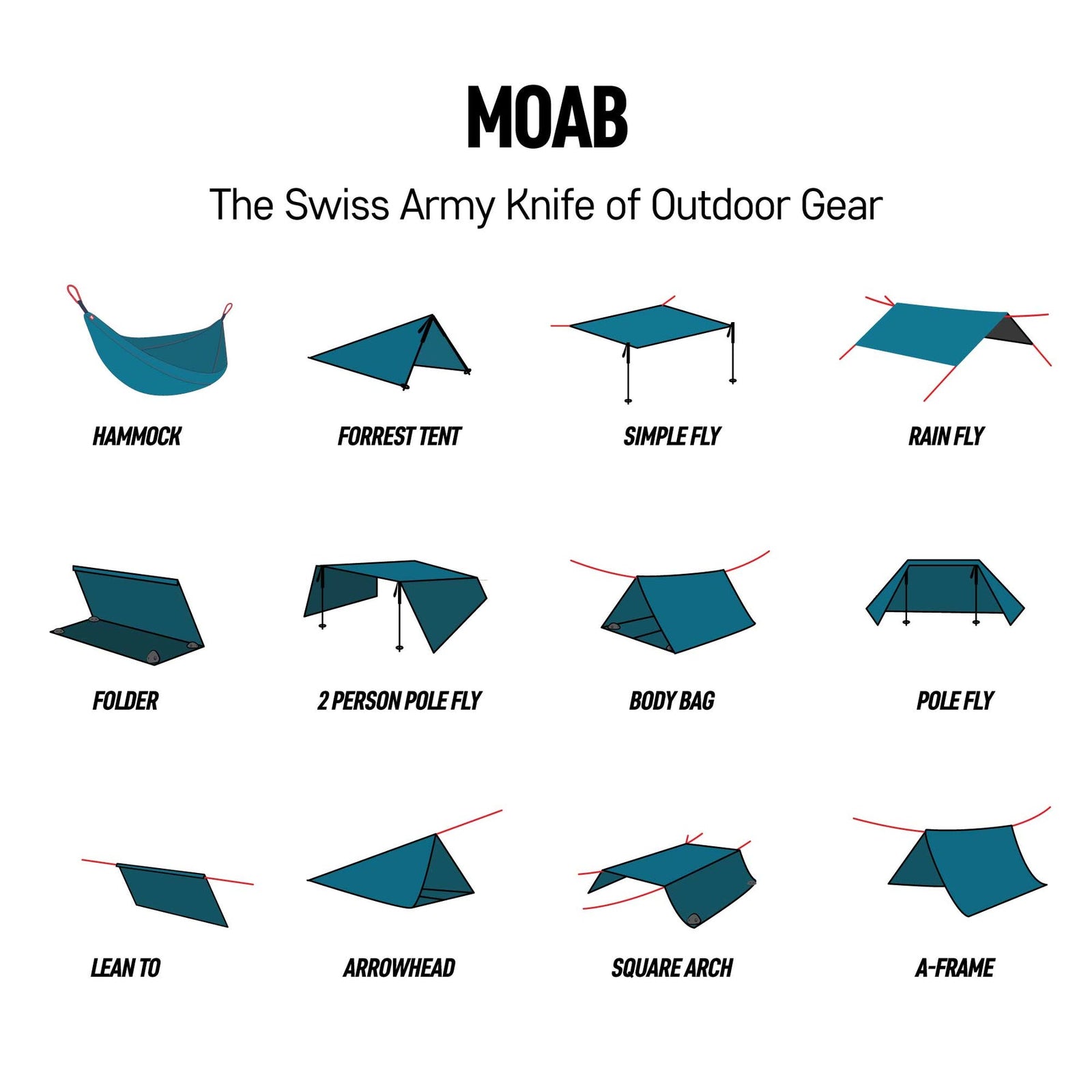 MOAB All-In-One Shelter/Hammock D20 GRAND TRUNK   